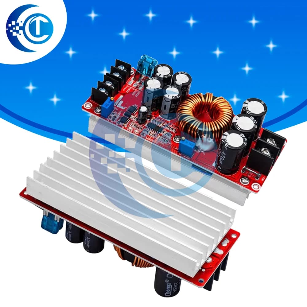 Modulo convertitore DC-DC Boost da 1200W, da 8-60V a 12-83V 20A, compatibile con Arduino