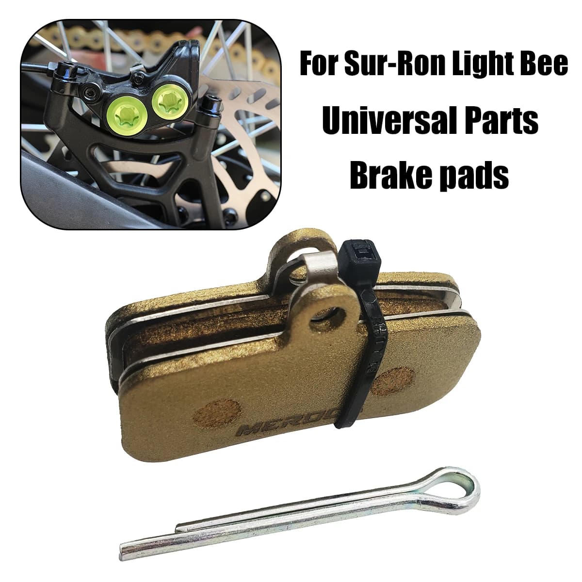 Front and rear silent brake pads for electric motorcycles Surron Sur Ron Sur-Ron Light Bee, universal spare parts for electric cross motion