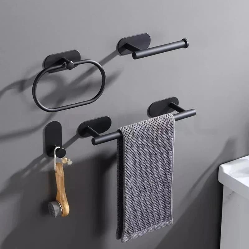 Set di accessori da bagno in acciaio inossidabile Porta asciugamani portarotolo di carta igienica