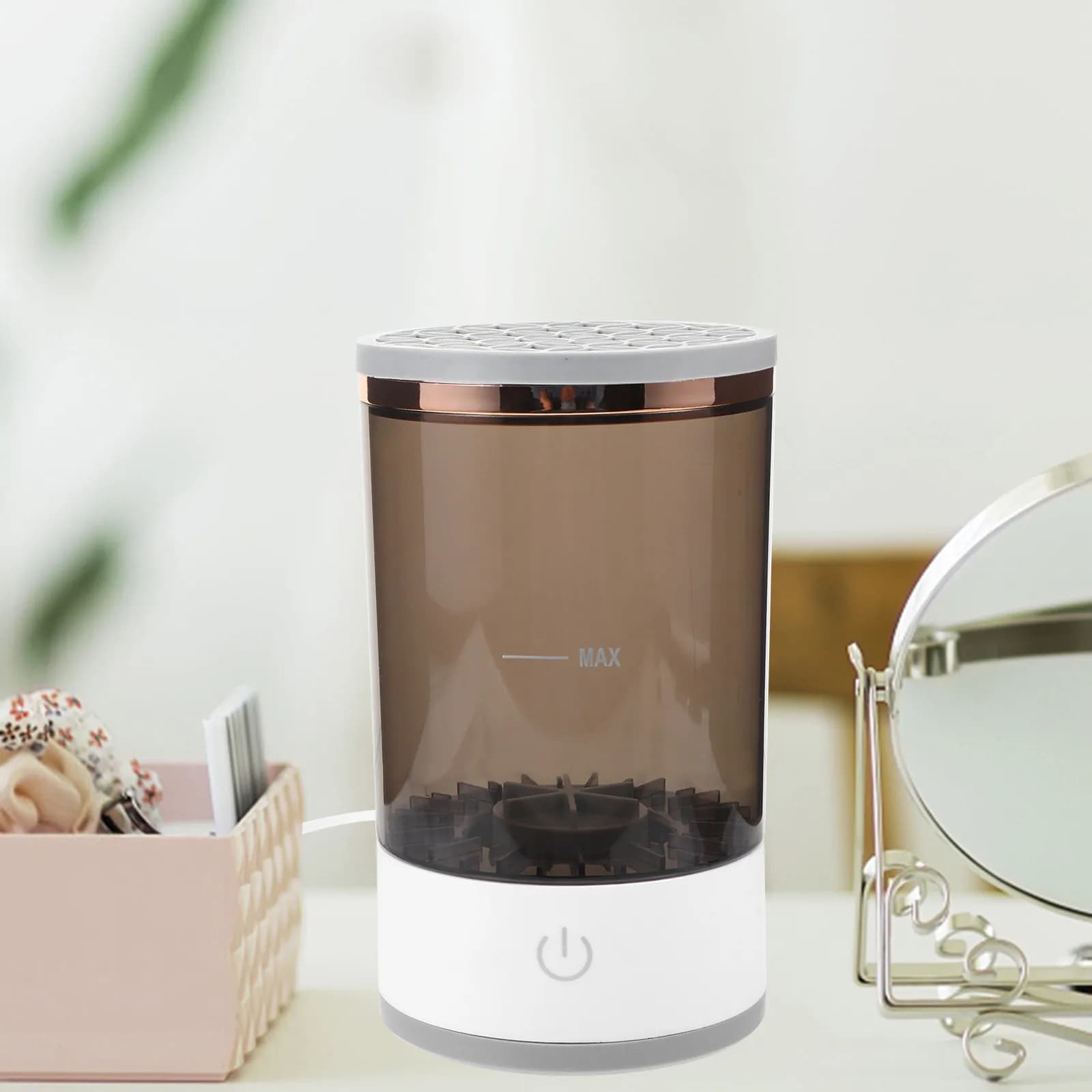 Pulitore Elettrico per Pennelli da Trucco, Automatico USB, Asciugatura Rapida, per Spugne Cosmetiche, Strumento di Pulizia Efficiente