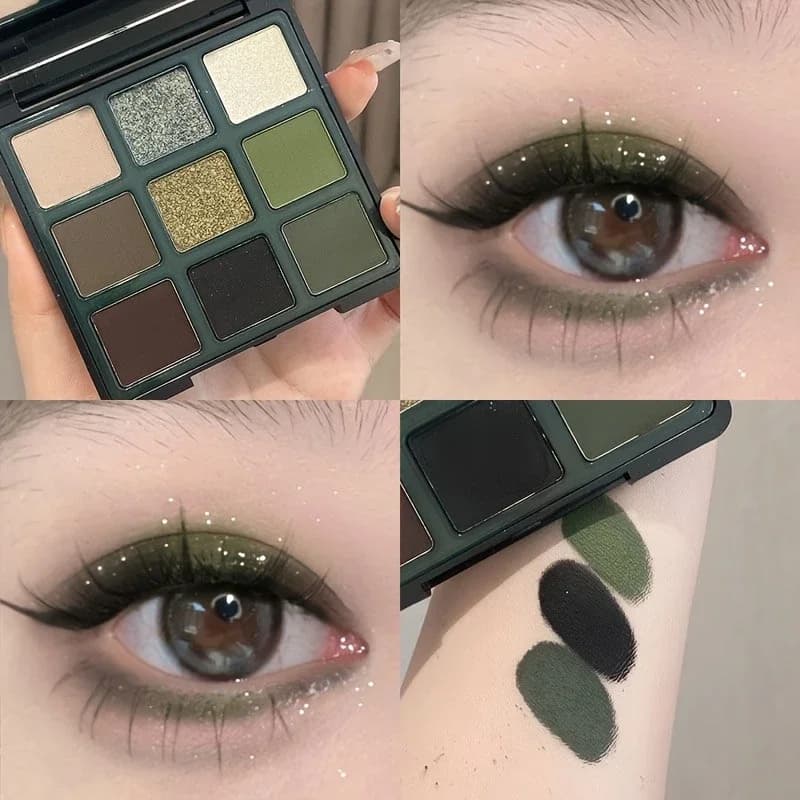9-color, opaque and glistening, highly pigmented, waterproof, long lasting, perfect for festivals of music