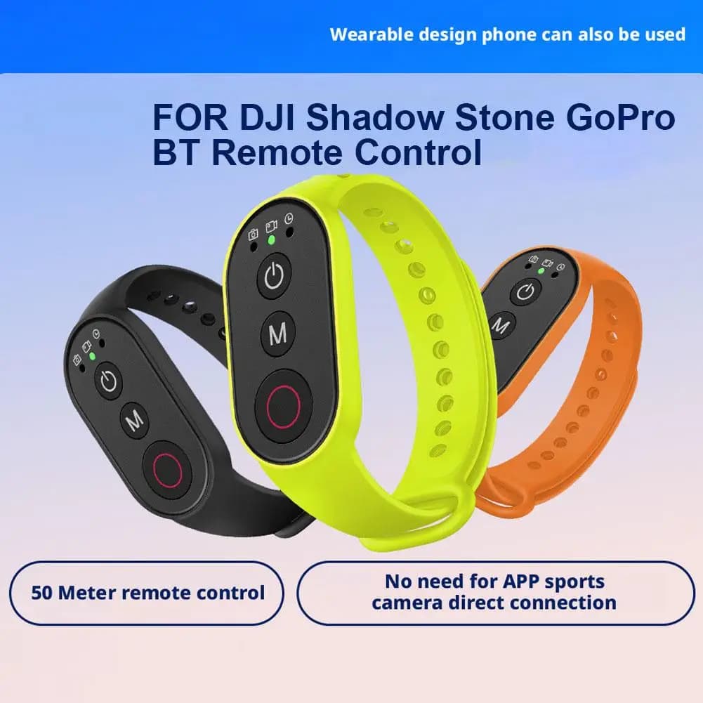 Telecomando Bluetooth da polso per DJI Action 6 5 4 3 Insta360 GoPro, otturatore wireless per fotografia, selfie, sport e vlog.