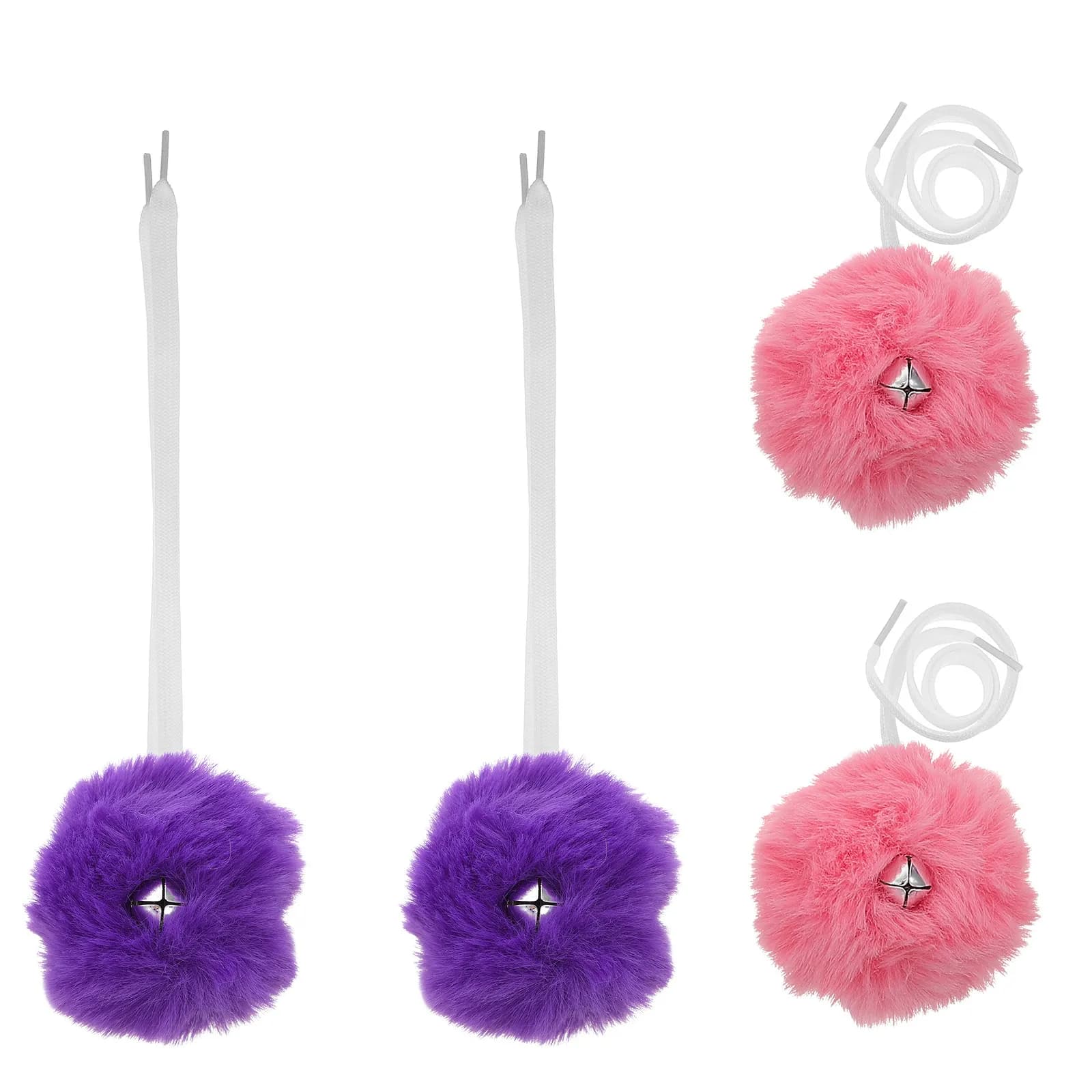 2 Paia di Pompon per Lacci di Pattini a Rotelle, Decorazioni per Scarpe da Ghiaccio, Accessori per Pattinaggio