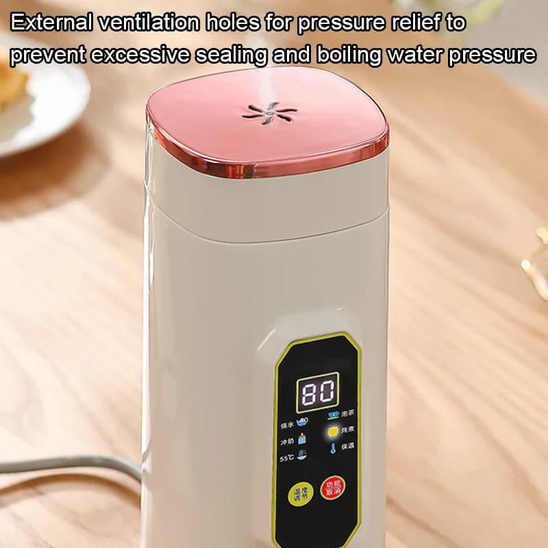 Bollitore elettrico caldo 220V Tazza riscaldante da viaggio portatile Pentola multifunzione per acqua bollita Teiera intelligente Bollitore a temperatura regolabile