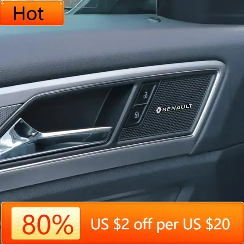 2026 Caldo Per Renault Interni Adesivi Per Renault Clio Laguna 2 Megane 2 3 D uster Logan Captur Emblemi 2/4pcs Car Audio Decora