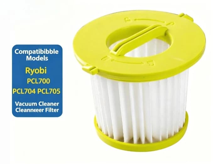 Adatto per filtri a cartuccia e a rete per aspirapolvere Ryobi PCL700 PCL704 PCL705