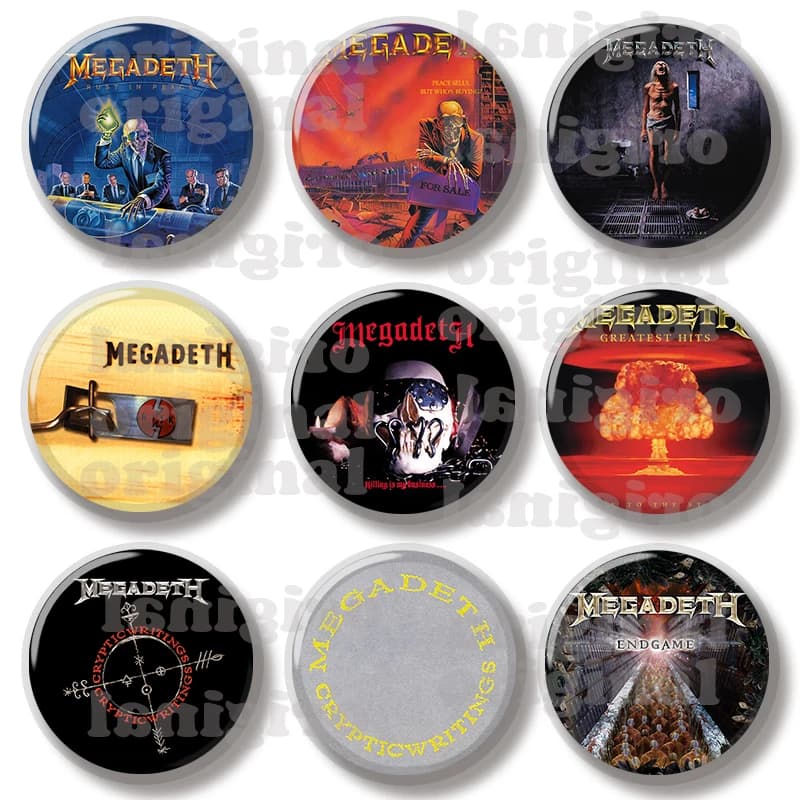 Spilla da 44MM M-Megadeths Heavy Rock Band Album Pin, Distintivo Creativo a Bottone Morbido, Spilla da Bavero, Decorazione per Borsa, Zaino, Cappello