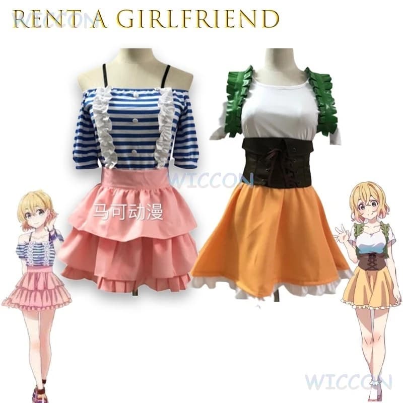Rent a girlfriend Nanami Mami Cosplay Costume Anime Uniform School Outfit Set Full Wig Quality Dress Convention Halloween party