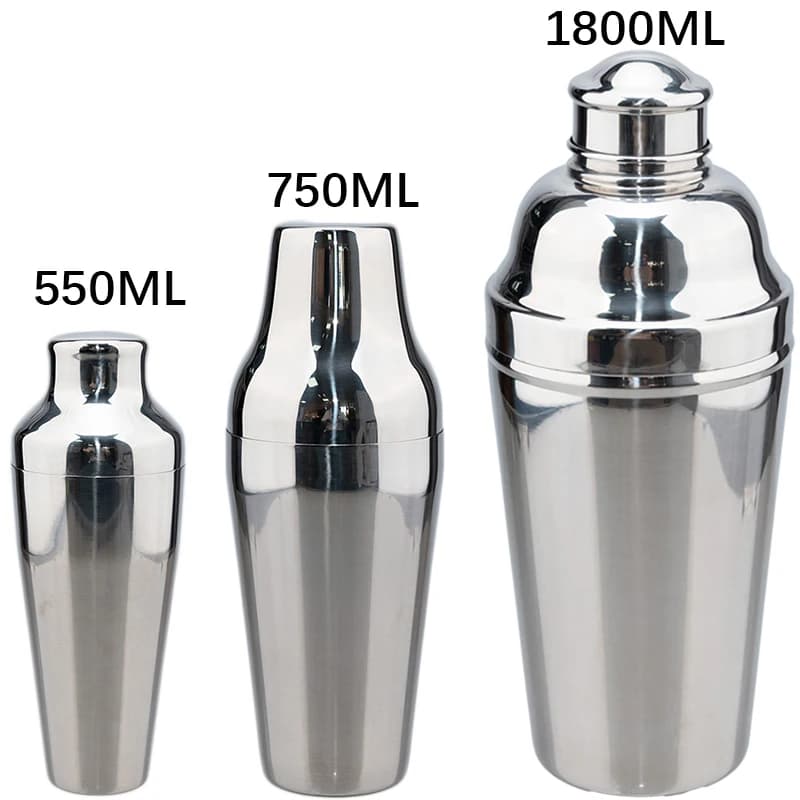 Shaker per cocktail stile Boston in acciaio inossidabile Miscelatore da 550/750/1800 ml per vino Martini Party Bar Tools