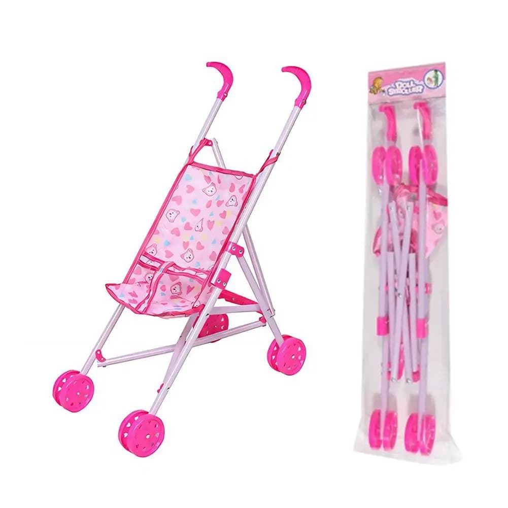 2026 Bambole multicolori creative Carrozzina Pieghevole Casa da gioco Carretto a mano Stabile Leggero Passeggino Ragazzi Ragazza Carretto a mano per bambole