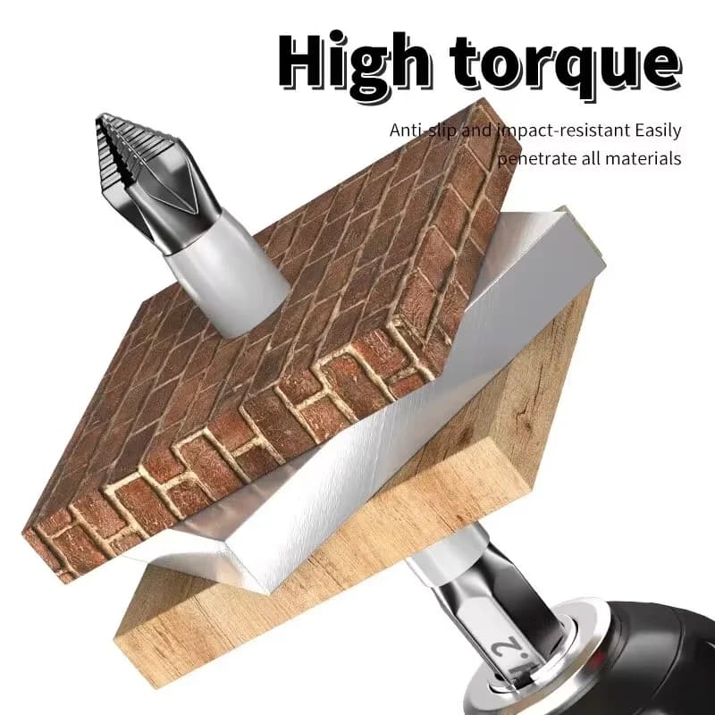 Set di 6/12 Punte Magnetiche per Cacciavite a Croce, Antiscivolo, ad Alta Durezza, per Trapano Elettrico, Esagonali Prolungati