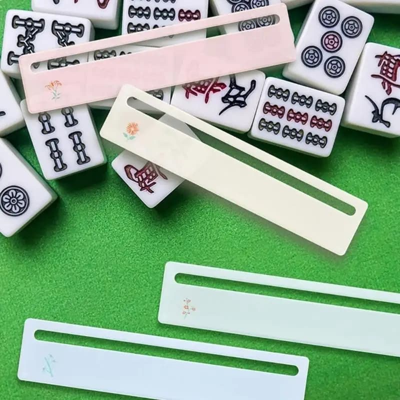 Confezione da 4 righelli guida per carte in acrilico per ricerca piastrelle Mahjong per gioco facile e rapida da per