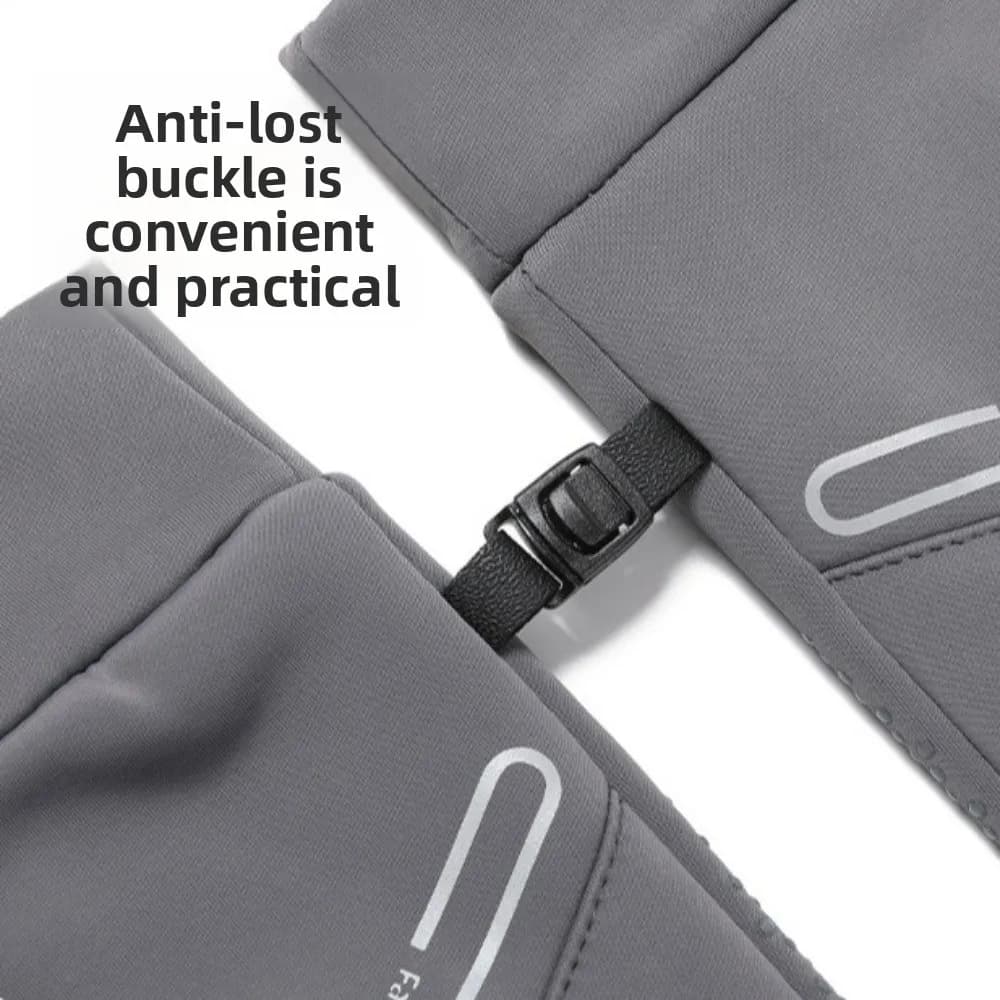 Protective Solid Color Winter Warm Gloves Anti Slip Full Finger Cycling Gloves Coldproof Lightweight Sports Mittens Men