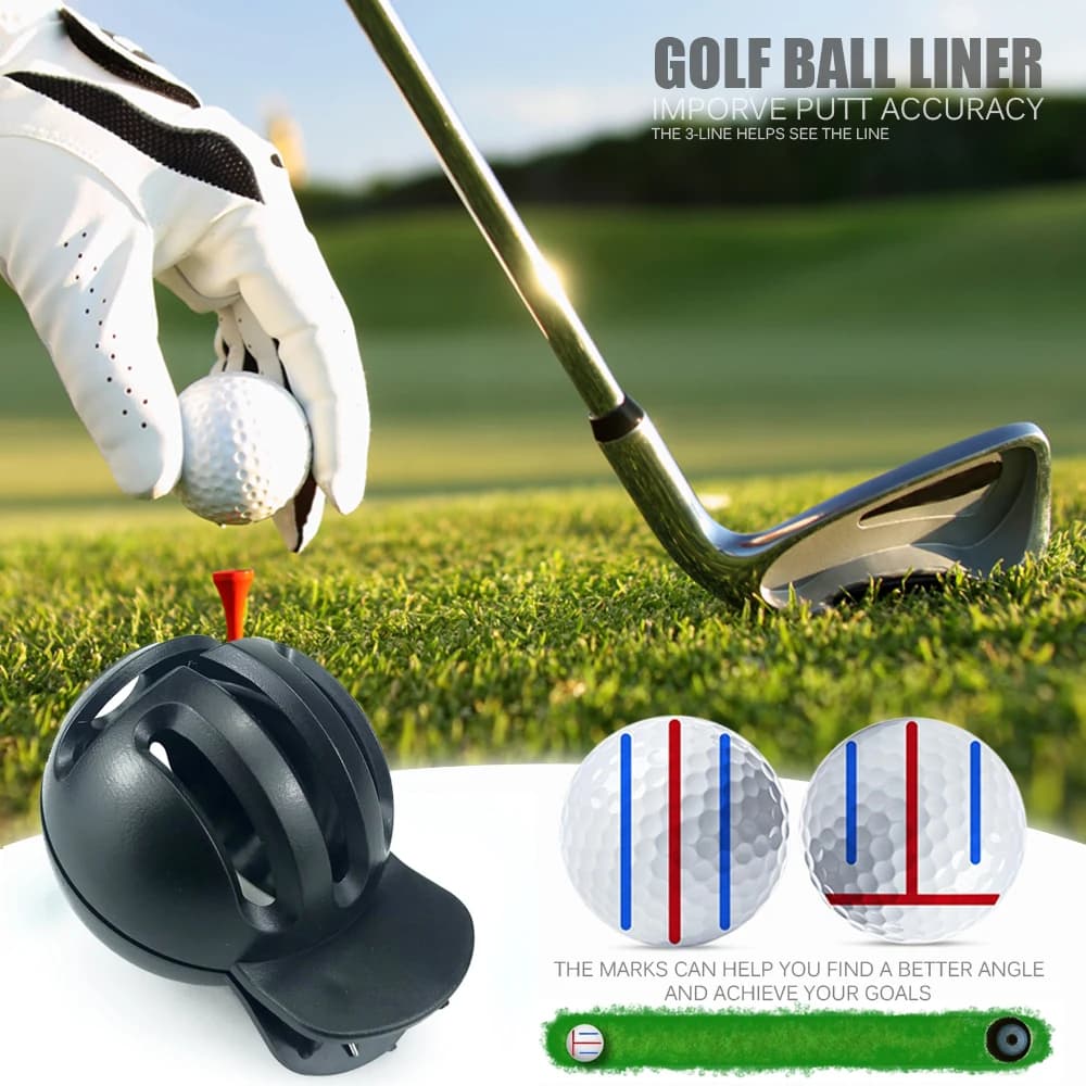 Golf Ball Line Liner Drawing Marking Alignment Putting Tool and Golf Ball Marker Pen, Golf Scribe Accessories