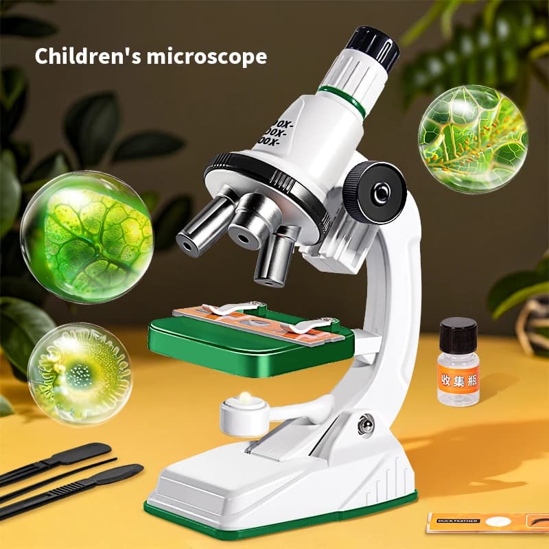 Kit di apprendimento STEM giocattolo per microscopio scientifico educativo per bambini per studenti Strumento per esperimenti scientifici Regalo di compleanno di 3 anni