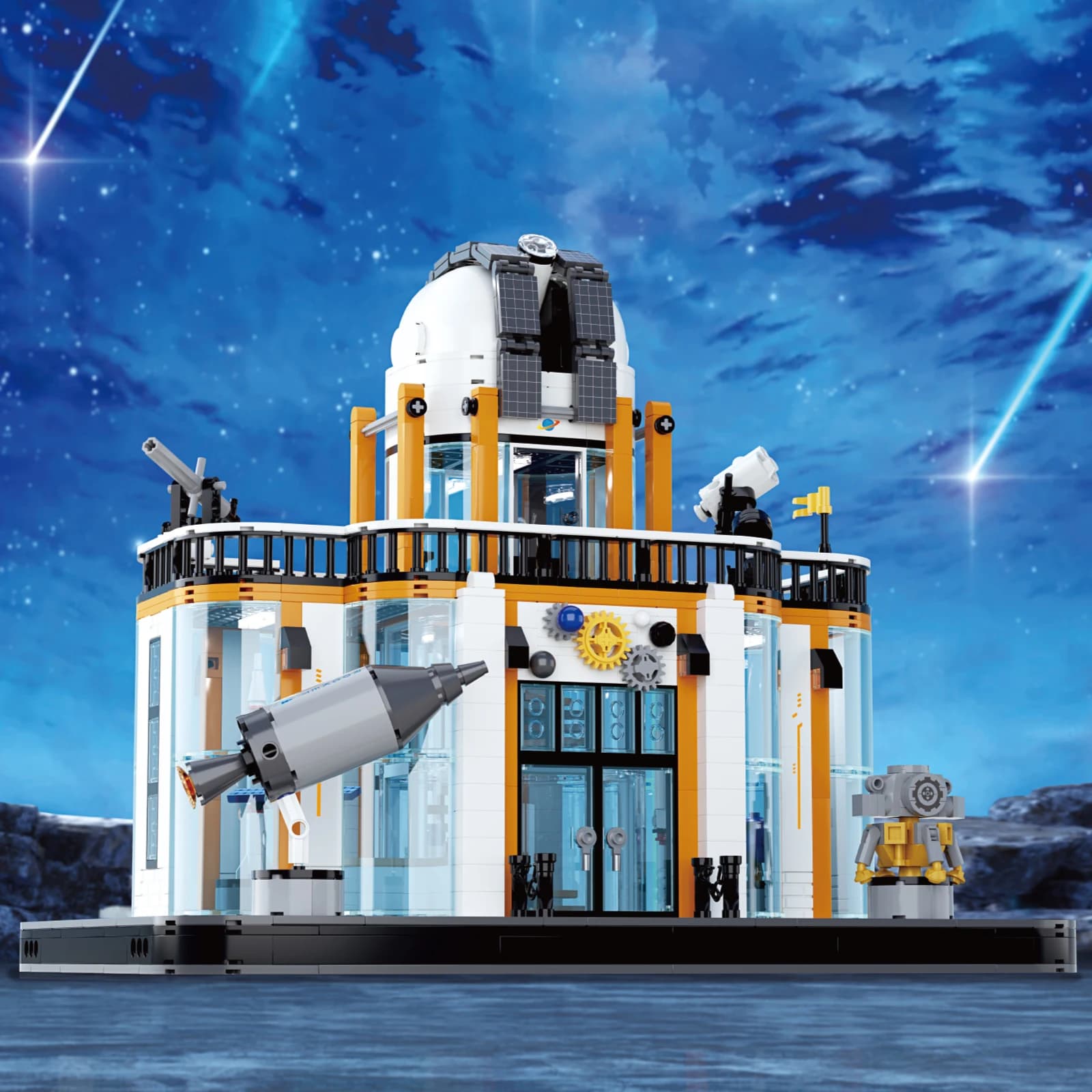 Set di Costruzioni Serie Spaziale Museo Aerospaziale, 1623 Pezzi, Blocchi Miniatura Fai-da-Te, Modellino da Collezione, Regalo per Ragazzi e Bambini