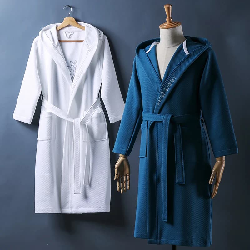 Accappatoio da uomo in cotone, asciugamano spesso, in pile, inverno, autunno, caldo, pigiama, pigiama, pigiama da uomo, homewear, pigiameria maschile