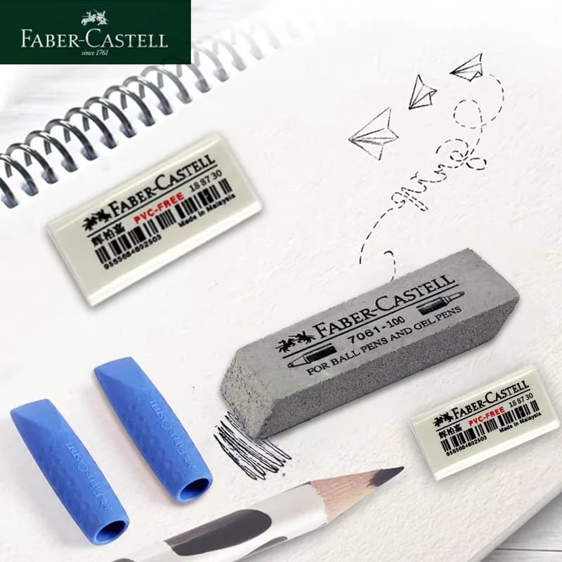 Faber-Castell 2 in 1 gomme da cancellare matita tappi protettivi superiori penna multifunzione copertura protettiva gomma forniture per la correzione degli studenti