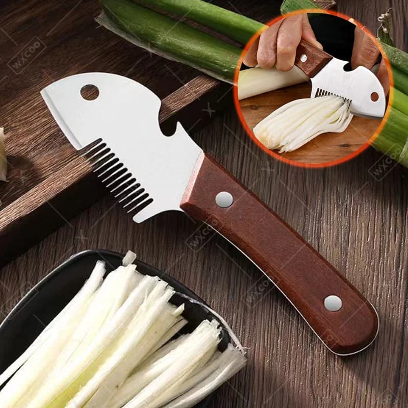 Multifunctional Kitchen Vegetable Peeler Bottle Opener Fruit Knife Stainless Steel Scallion Slicer Peeler Kitchen Gadgets