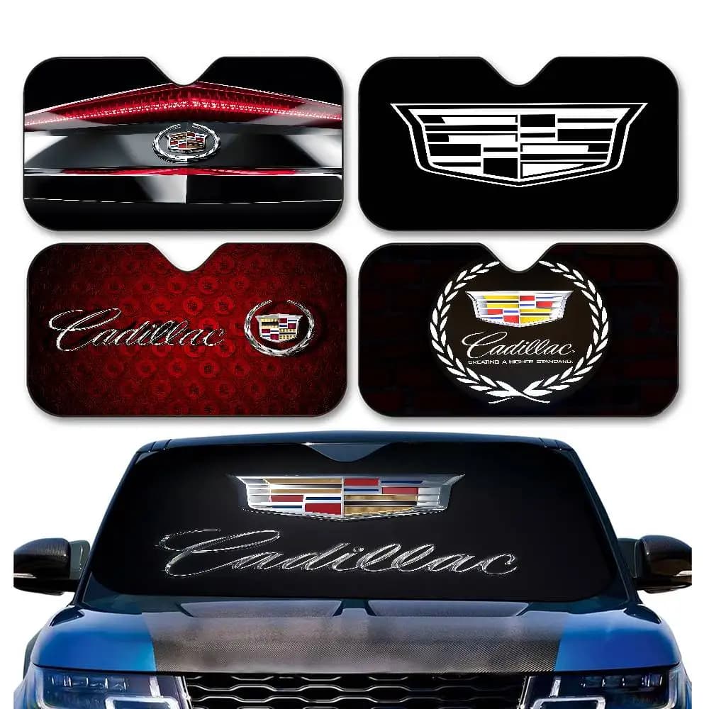 Parasole per auto C-Cadillac, parasole per finestrino anteriore, per la maggior parte delle berline e SUV, blocca i raggi UV, mantiene il veicolo fresco