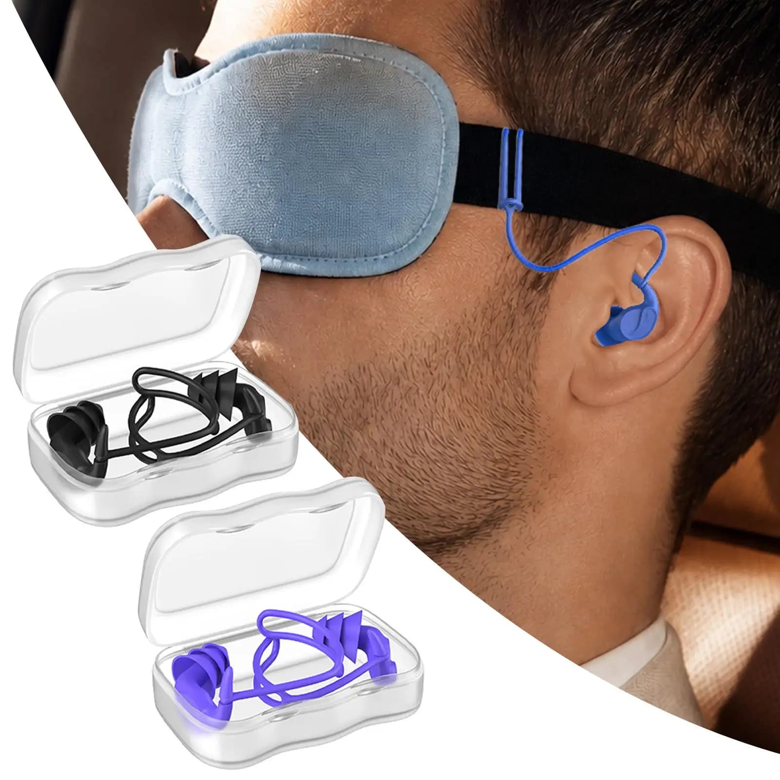 Swimmers Ear Plugs Reusable Silicone Comfortable Soft Adults Snorkeling Showering Earplugs For Water Sports Beach Pool Training