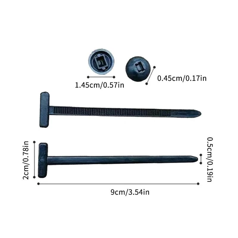Multipurpose For Car Daily Repair 10-100Pcs Nylon Universal Cable Tie Buckle Self-Locking Zip Ties Holder With Pin Button