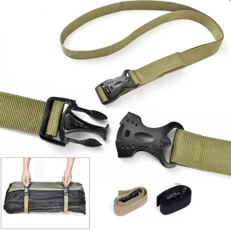 Cintura legata da viaggio in nylon resistente per legare il carico, per bagagli, per ciglia, per campeggio, escursionismo, per riporre il carico, fibbia per cintura 129 * 2,5 cm