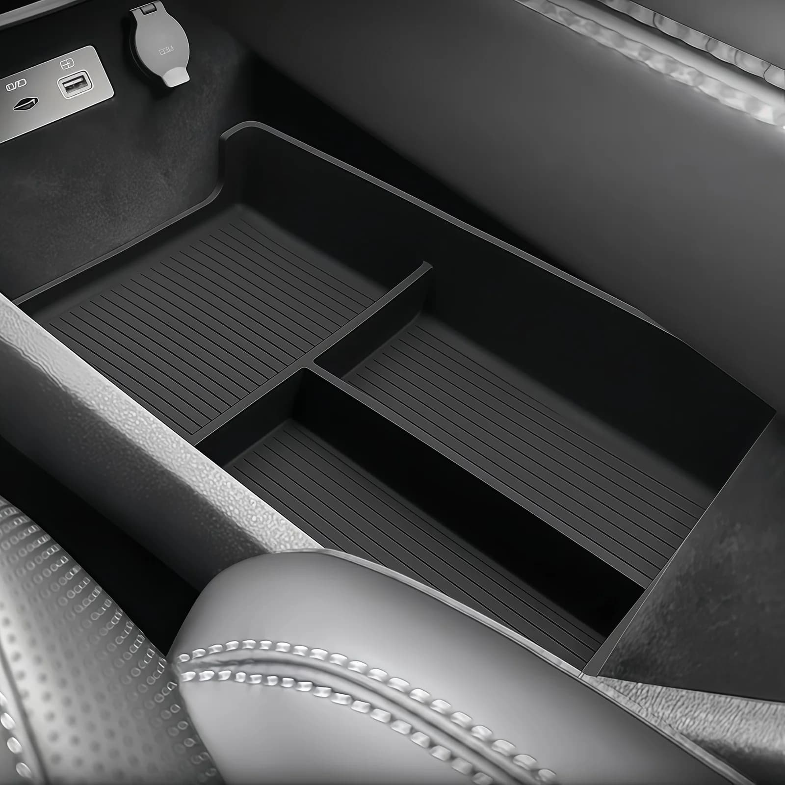 Center Console Lower Storage Organizer Tray for BYD Sealion 7 EV 2024-2026 Interior Compartment Box Car Accessories