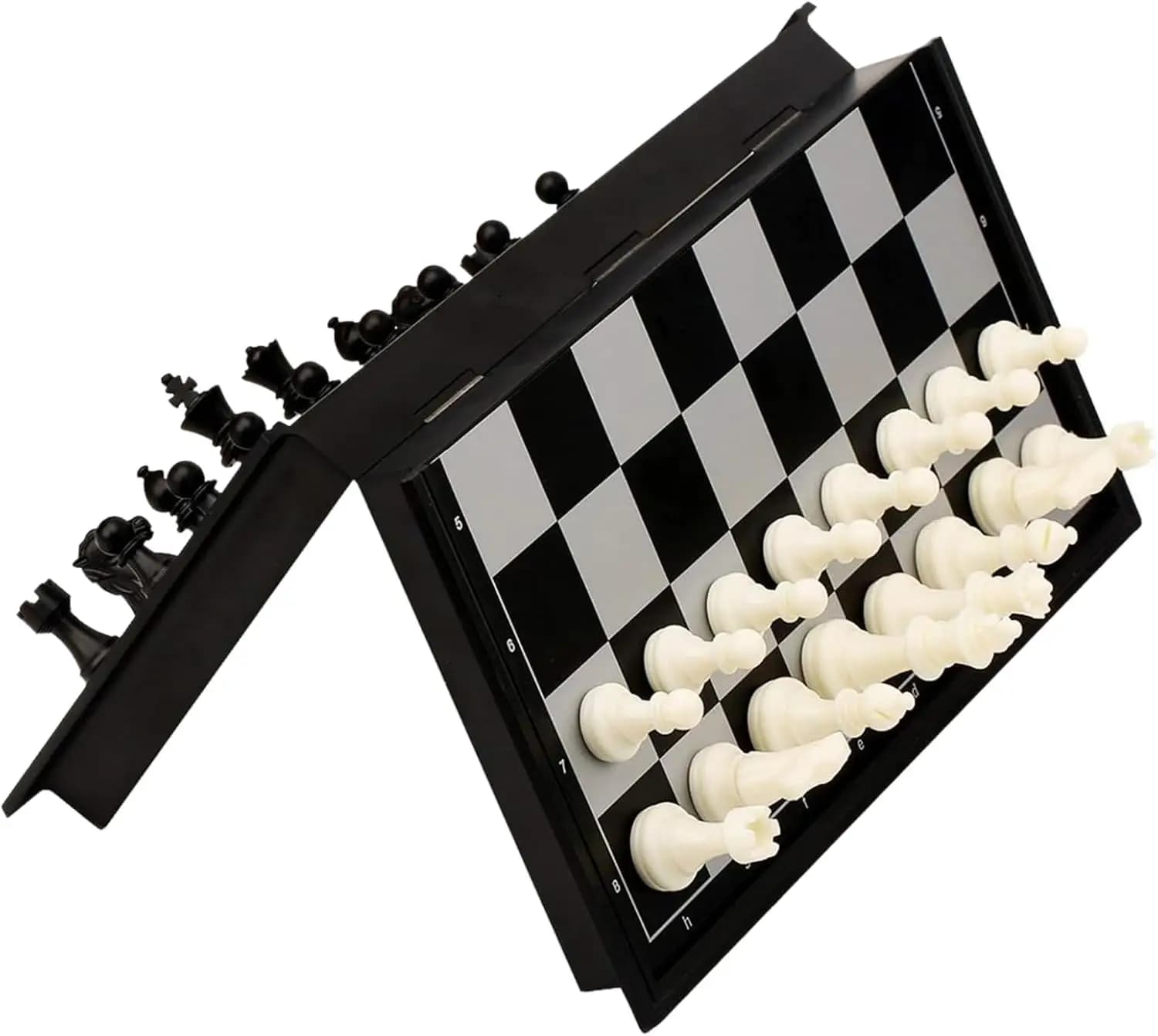 Set di Scacchi Magnetico da Viaggio 9,84 Pollici, Gioco da Tavolo Pieghevole per Bambini e Adulti, 2 Giocatori