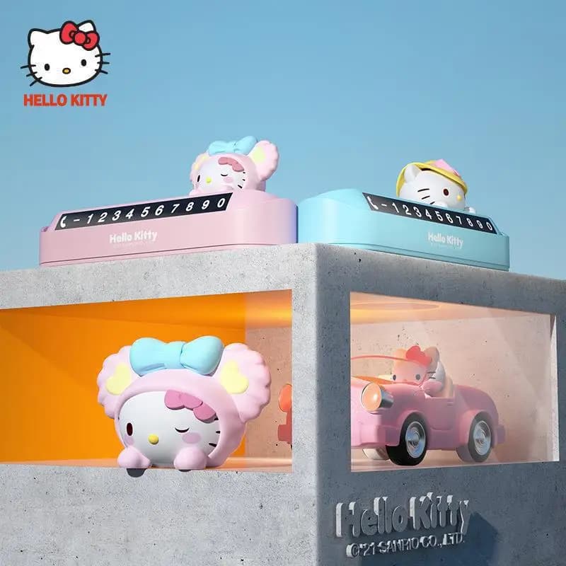 Sanrio Targa per auto Hello Kitty Doll Kawaii Parcheggio temporaneo Trasferimento auto Telefono Ragazza Regalo di Natale Decorazione auto Nuovo Y2K