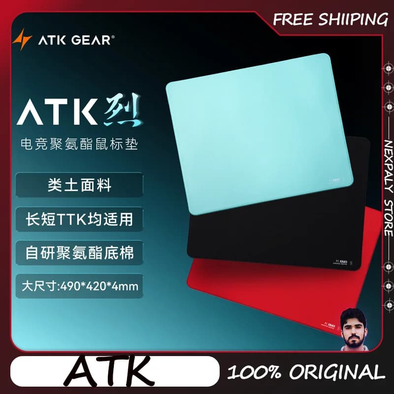 ATK Lie Mouse Pad xsoft Polyurethane Esports Gaming Mousepad Original Office Desk pad for cs/Valorant