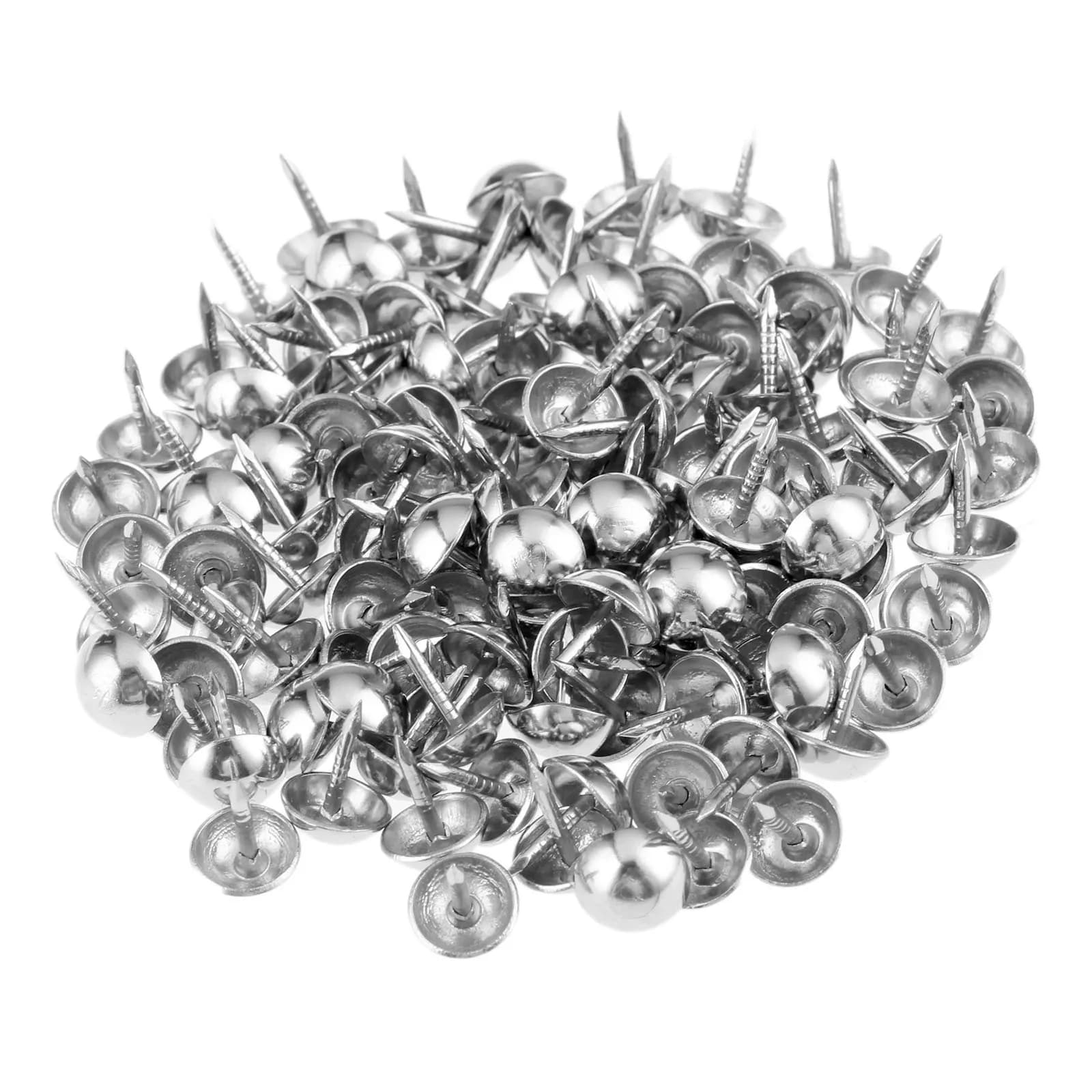 100 Pcs 7x10mm Argenteo Puntina Da Disegno Stecchito Ferramenteria e attrezzi Decorativi Tappezzeria Contenitore di Regalo Dei Monili Del Chiodo Divano Mobili Decorativi chiodi a Testa Piatta della vite prigioniera