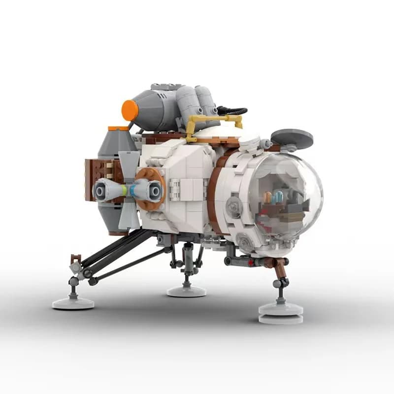 MOC Veicolo spaziale di grandi dimensioni Esterno Hearthian Ship Building Block Figura da collezione Wilds Spazio Dirigibile Astronave Giocattolo Home Display