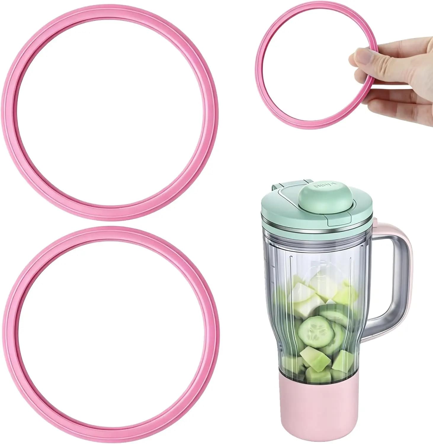 2 PCS Replacement Seal for Ninja BlendBOSS Personal Smoothie Tumbler Leak-Proof & Durable Silicone Gasket