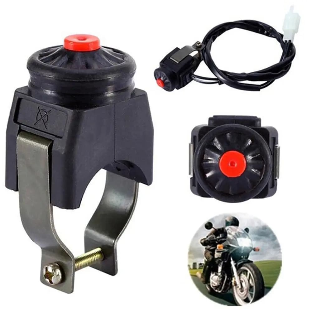 Motorcycle Kill Red Push Button Horn Starter Dirt Bike ATV UTV Dual Sport For 22mm (7/8") Bars Off Road Motorcycle New