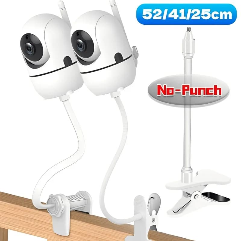 Flexible Webcam Stand Desk Clamp Mount Gooseneck Arm Holder for Video Recording Live Multifunctional 1/4 M6 Screw Camera Bracket