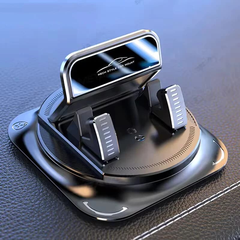 Universal Car Phone Mount Anti-Slip Silicone Dashboard Holder 360-Degree Free Rotation Head-Up Navigation Stand for Mobile Phone