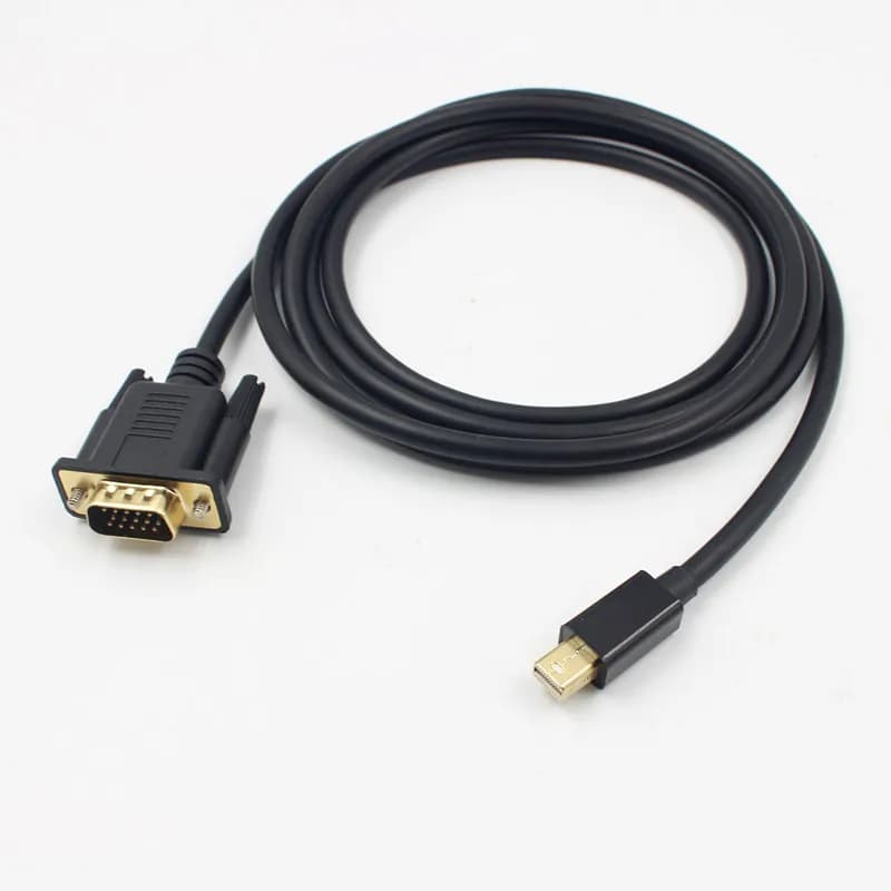 Mini DP Display Port to VGA Adapter Cable with MacBook Air/Pro, Surface Pro/Dock, iMac, Mac mini, Monitor, Projector etc