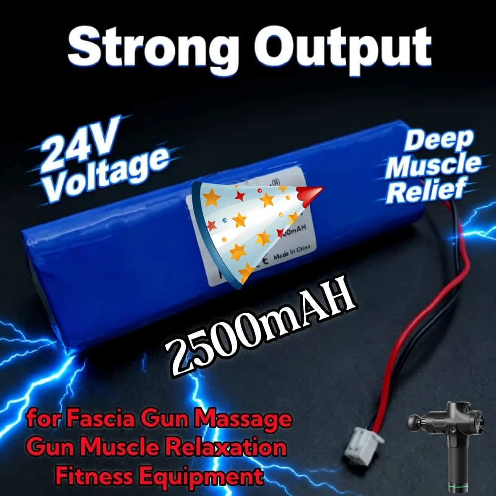Battery for Massage Gun 24V 2500mAh 6S1P, 18650 Li-ion Replacement Pack for Fascia Gun Muscle Relaxation Device