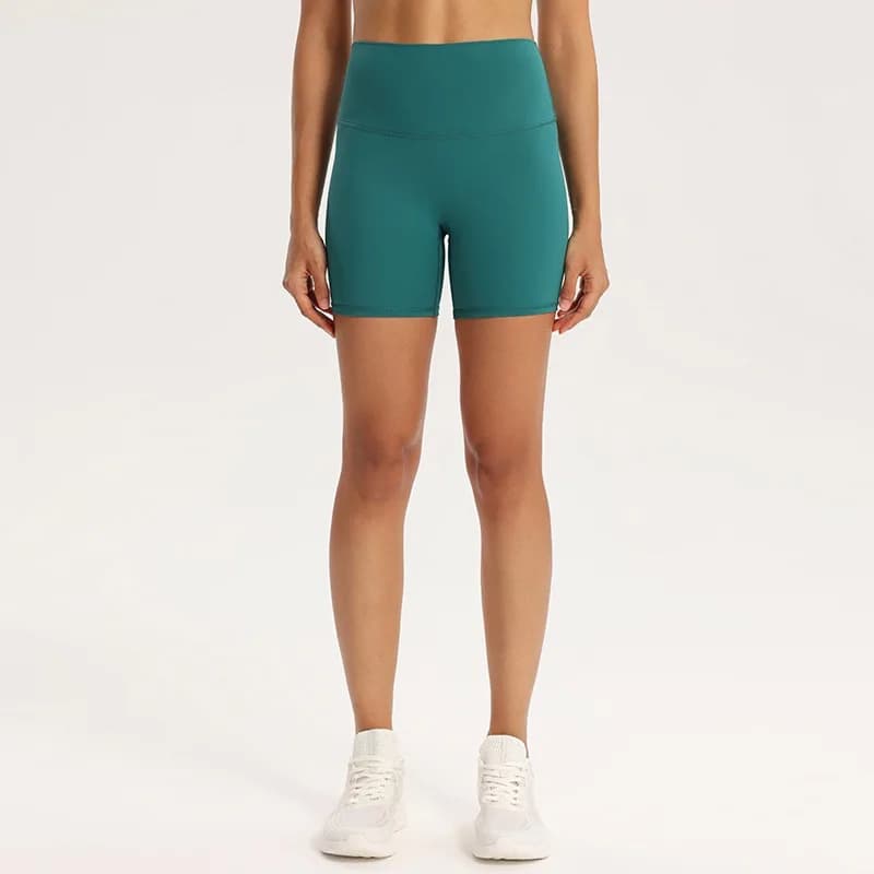 Pantaloni sportivi a tre quarti estivi a vita alta Pantaloni da ciclismo attillati ad alta elasticità da donna Pantaloncini da jogging traspiranti Pantaloni da yoga sottili