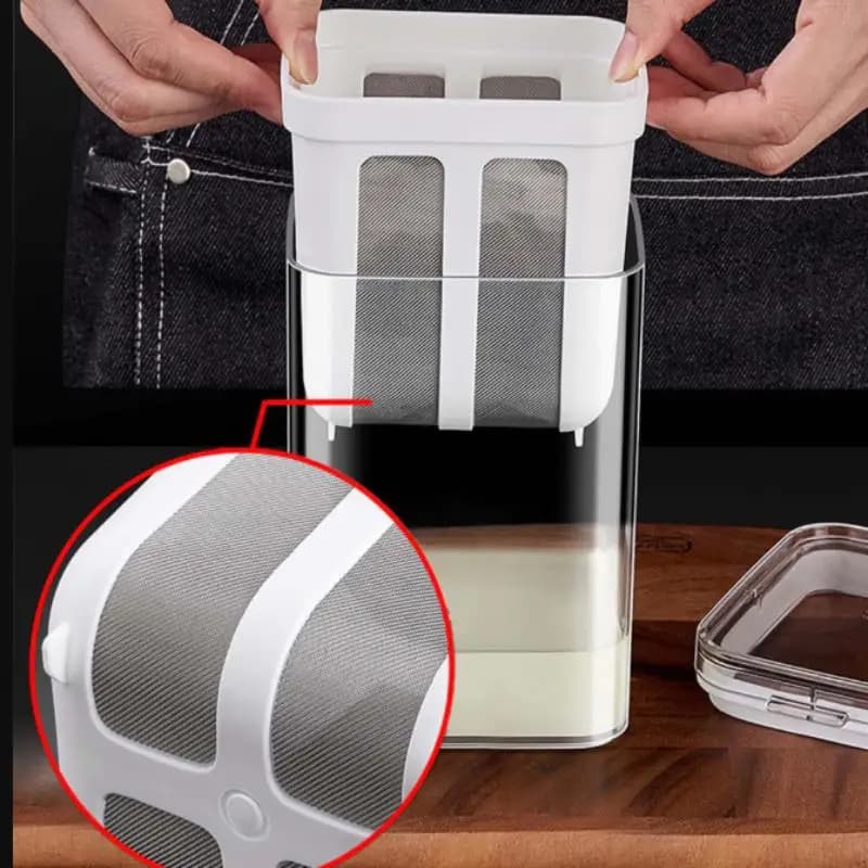 Food Safe Whey Separation Tool Stainless Steel Yogurt Strainer for Homemade Yogurt Kefir Cheese DIY Home Cooking