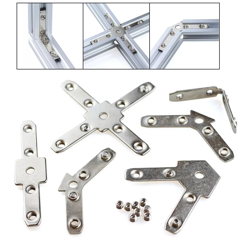 20 Pz/lotto Openbuilds Makerlink Tee Dado Staffa Angolare MAKERLINK Raccordi Angolo Connettore Supporto per 20 Serie V-Slot profili