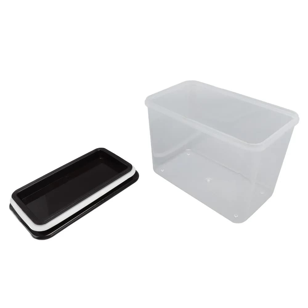 2PCS Durable pp Food Storage Container 500ml/1000ml Rectangular Cereal Container Kitchen Storage Box Pantry Use