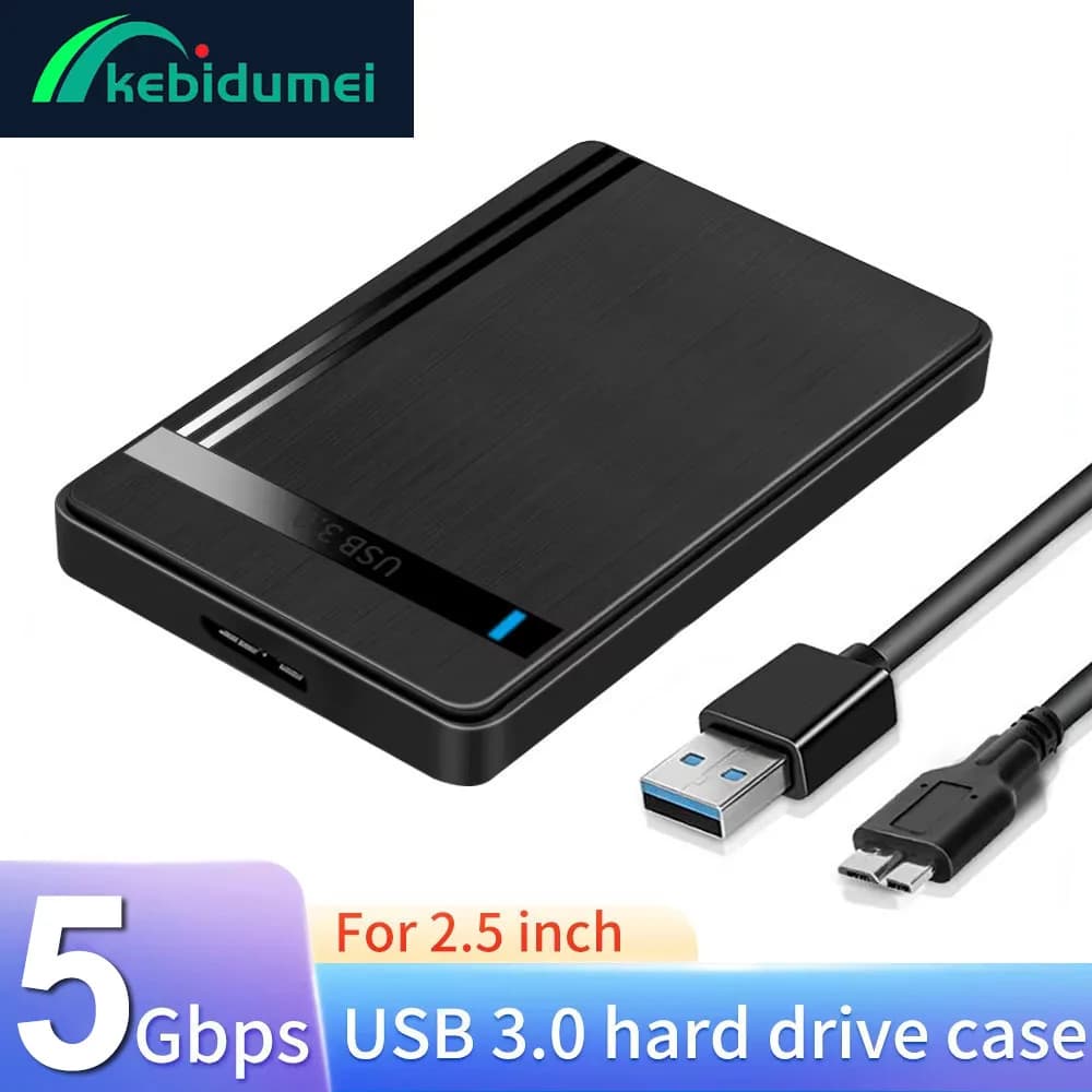 2.5 inch HDD Case SATA to USB 3.0 HDD Enclosure 3TB Hard Drive Disk SSD Case Adapter 5Gbps Mobile External HDD Box for PC Laptop