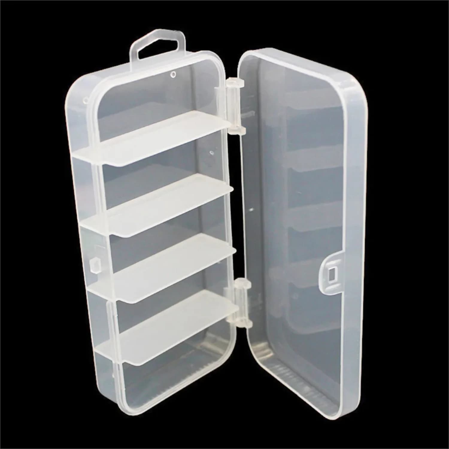 5 compartment fishing gear box Portable fishing gear box in transparent plastic for fishing hook with bait Fishing accessories