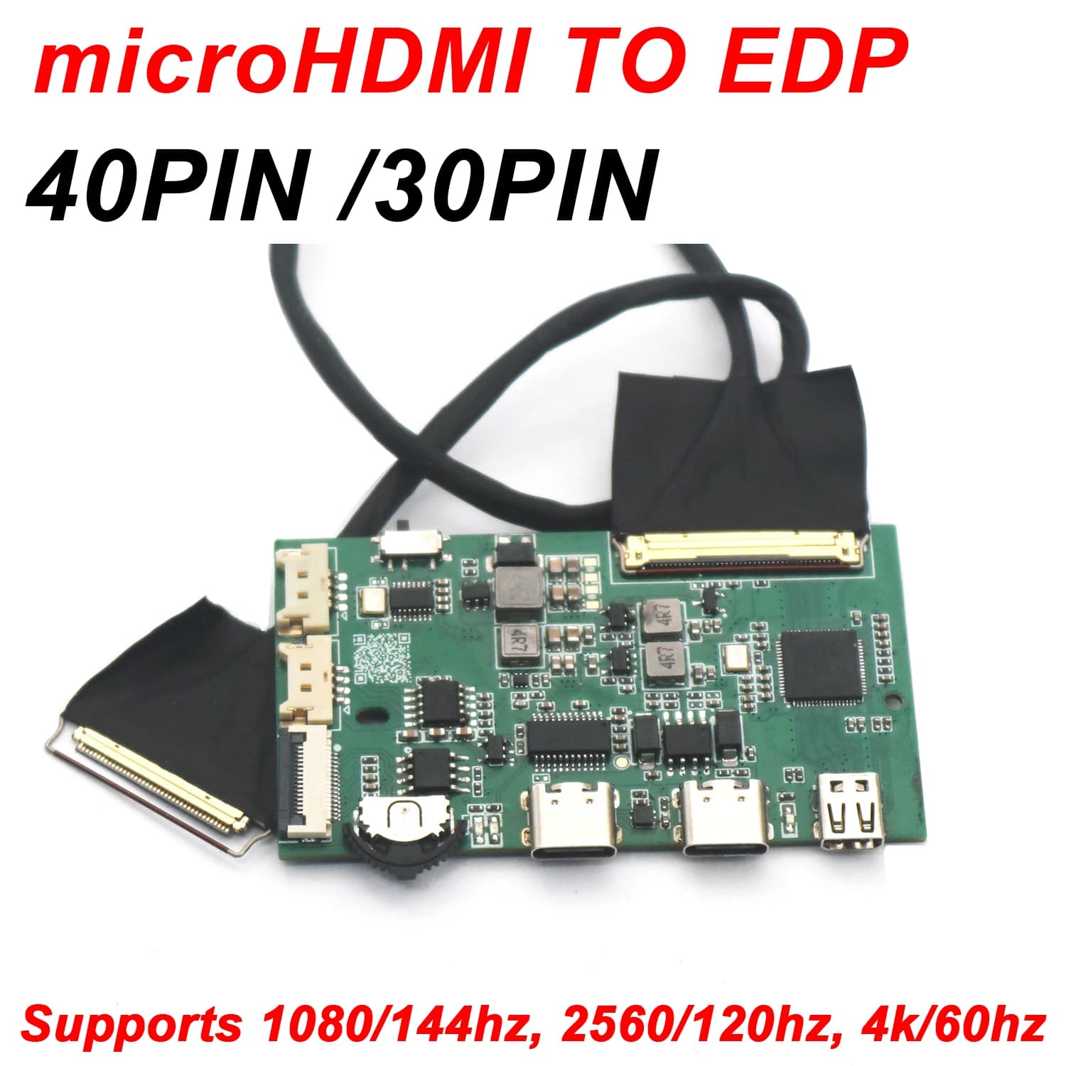 Scheda driver da 40PIN Micro HDMI a EDP Segnale EDP Adattatore driver schermo LCD Display LCD portatile Proiezione 2K 4K 60hz 120Hz 144hz