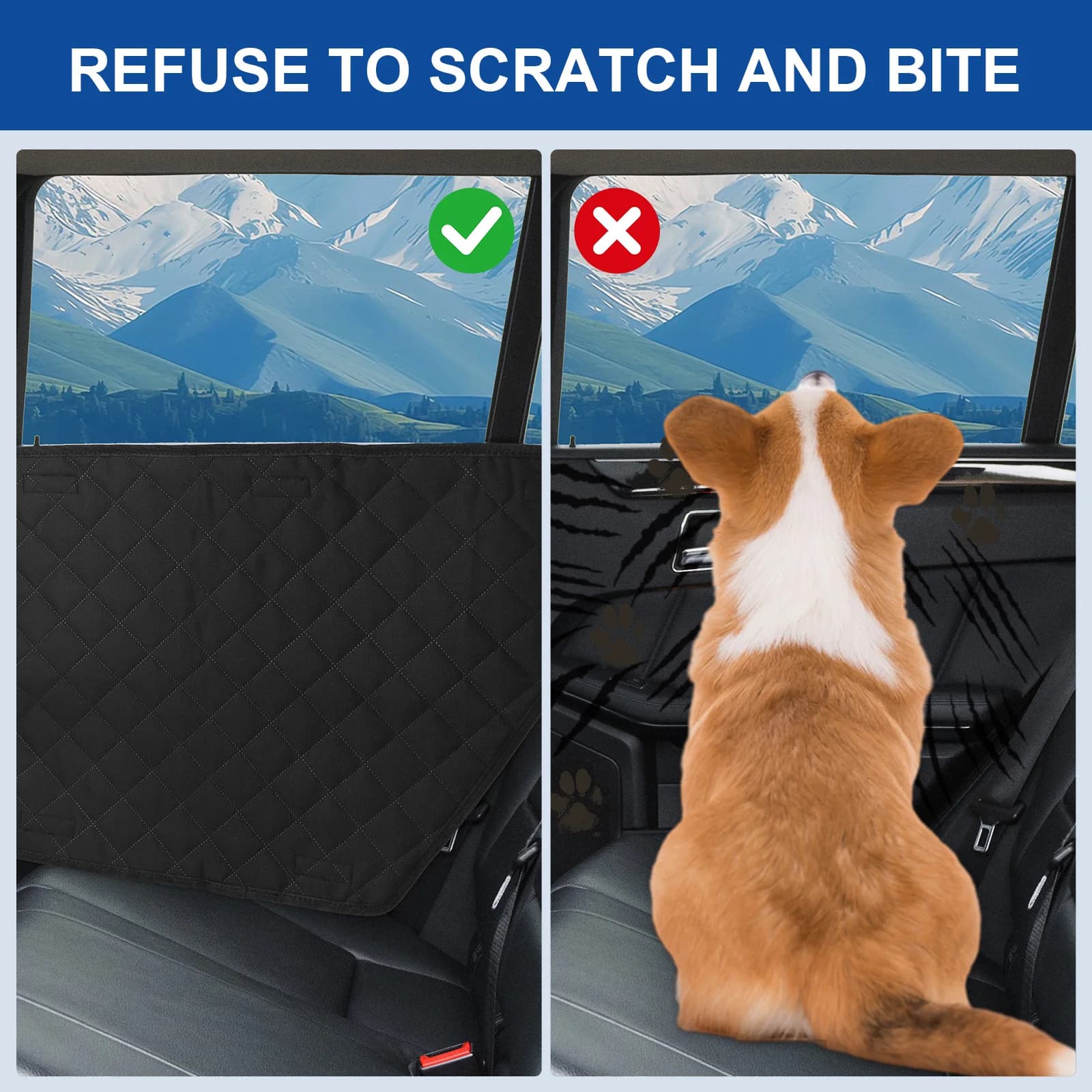 2 Pezzi Protezione Impermeabile per Portiere Auto, Tappetini Anti-Graffio Lavabili per Cani e Animali Domestici, Copertura Interna per Portiere Auto, Protezione per Portiere Veicoli