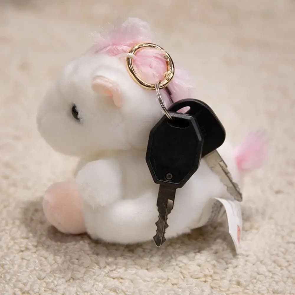 Portachiavi per auto, serie simpatici animali domestici: Mini Panda, Ciondolo per borsa a forma di animali di peluche, Ciondolo Tartaruga, Ciondolo Lontra, Portachiavi Cavallo 13cm
