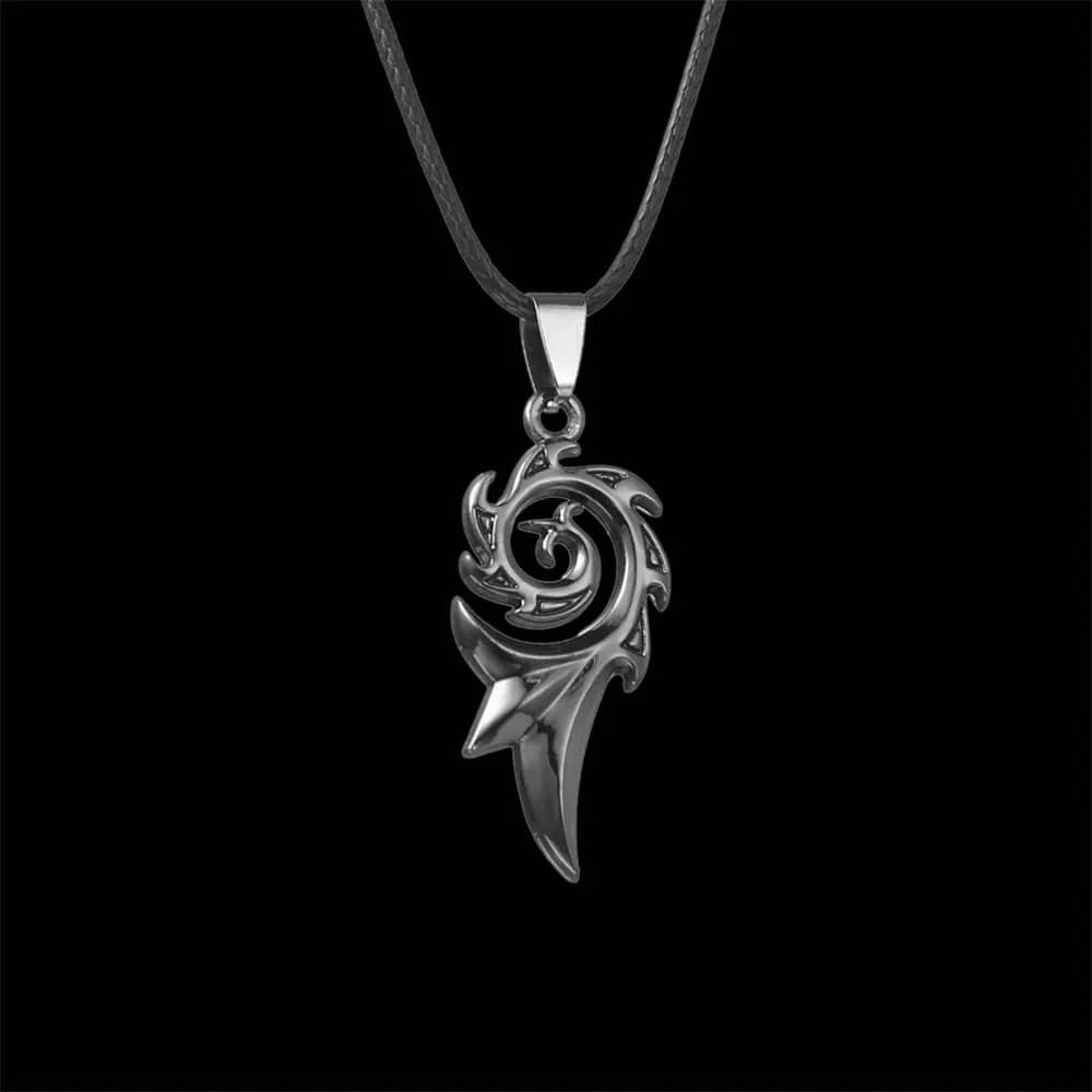 Semplice Hip Hop Rock uomo Punk Dragon Flame collana con ciondolo in pelle pistola collana da uomo nera regalo di compleanno gioielli per feste di nicchia