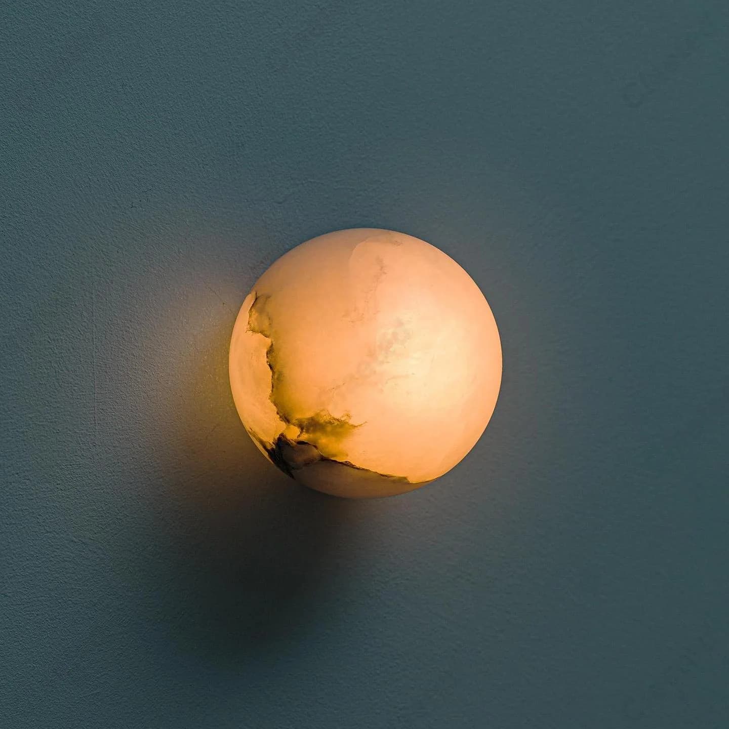 Simple Retro LED European Marble Ball Wall Lamp Living Room Dining Room Corridor Bedroom Bedside Decorative Lighting